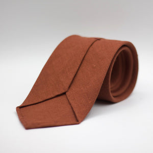 Cruciani & Bella - 100% Woven Jacquard Linen Tie  -  Tobacco solidCruciani & Bella - 100% Woven Jacquard Linen Tie  -  Tobacco solid