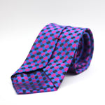 Cruciani & Bella - Jacquard Silk - Black, Pink and Blue Tie