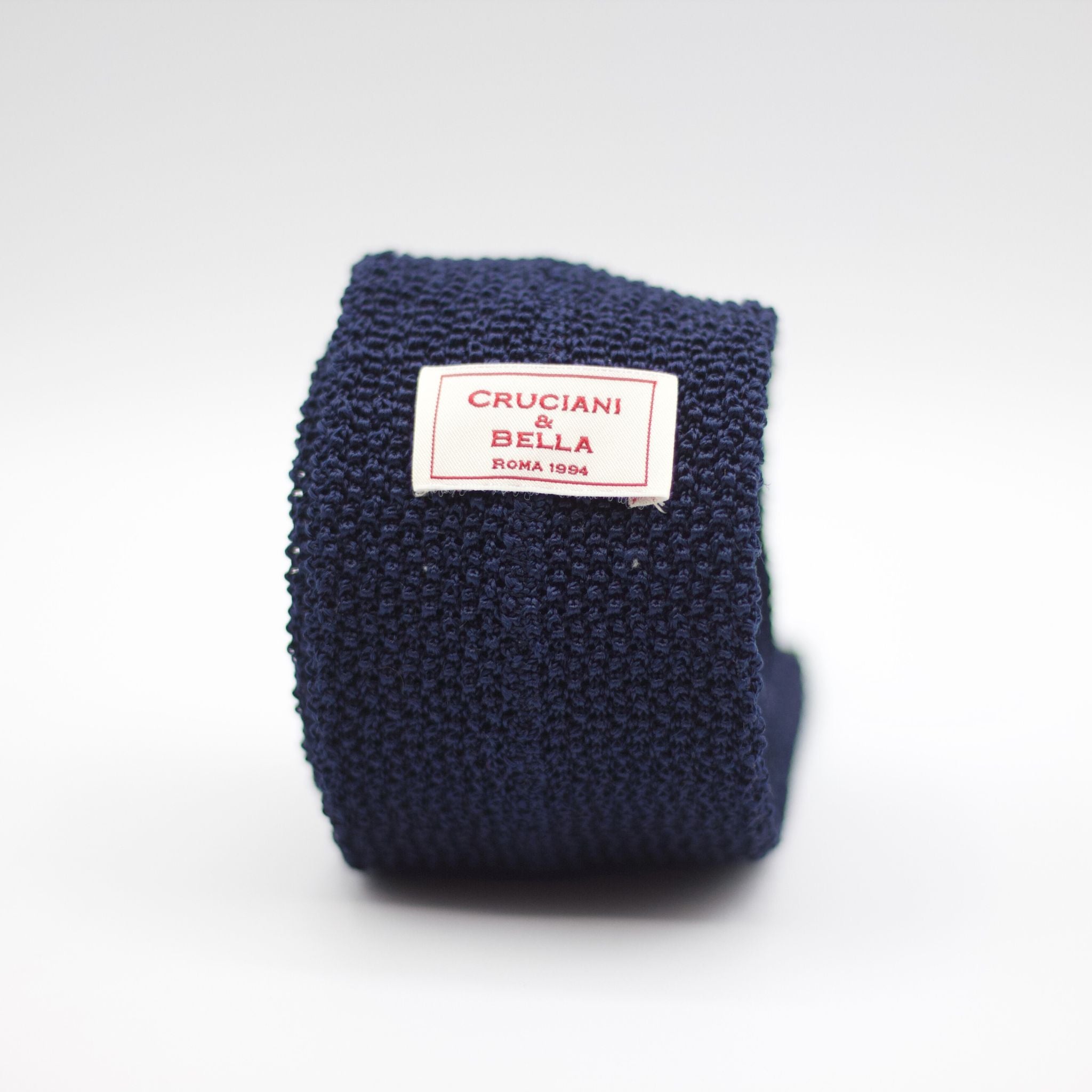 Cruciani & Bella - Knitted Silk - Navy Solid Tie