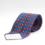 Cruciani & Bella - Printed Madder Silk  - Unlined - Blue, Red, Blue  and Yellow Tie