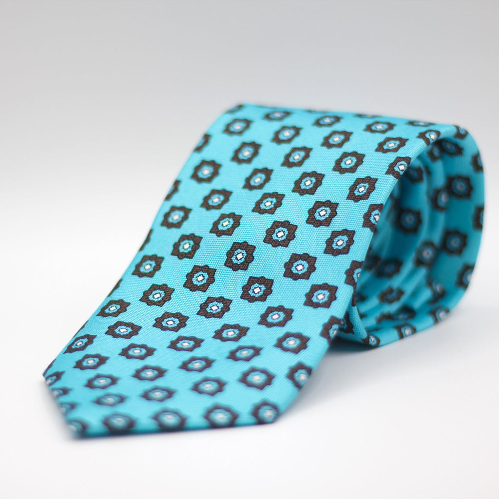 Cruciani & Bella - Silk - Baby Blue and Brown Tie