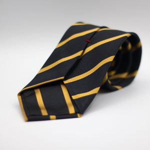 Cruciani & Bella - Silk - Black, Gold Stripes Tie