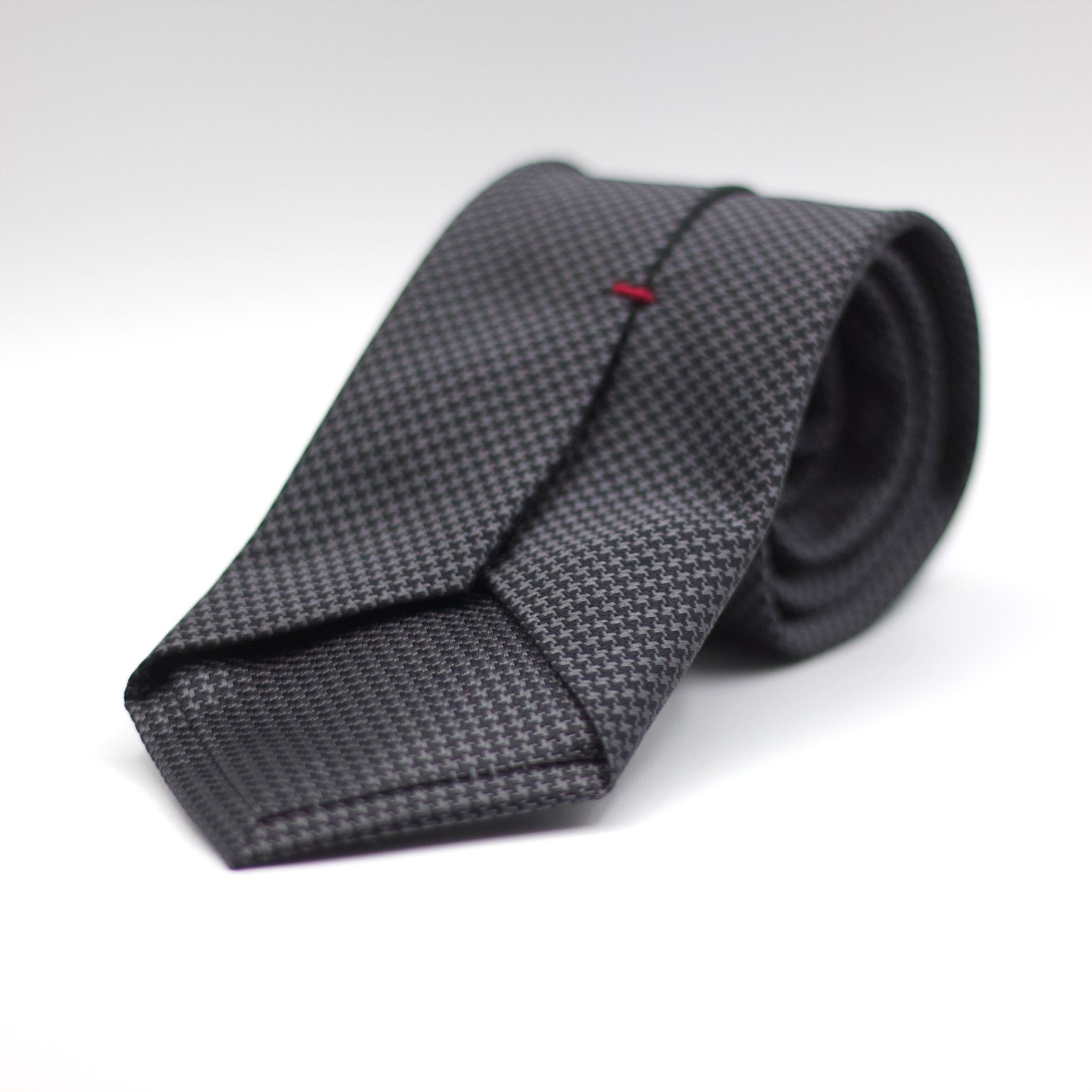 Cruciani & Bella - Silk - Black and Charcoal Pied de poule Tie