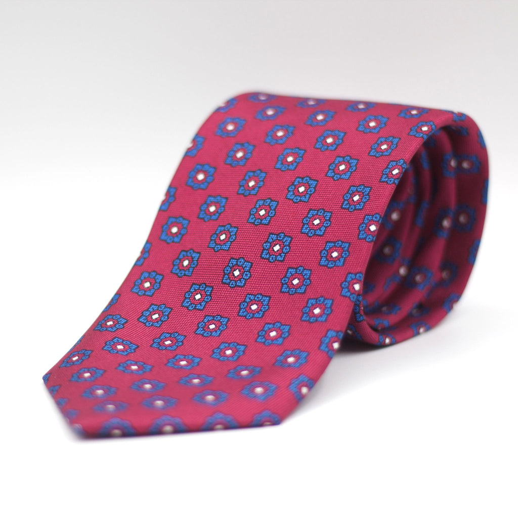 Cruciani & Bella - Silk - Red Wine and Blue Tie