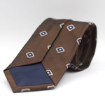 Cruciani & Bella - Woven Jacquard Silk - Brown, Grey and Navy Tie