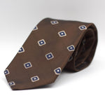 Cruciani & Bella - Woven Jacquard Silk - Brown, Grey and Navy Tie
