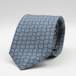 Cruciani &amp; Bella
100% Printed Silk

Self-Tipped
Blue, Grey and Yerllow Motif Tie&nbsp;
Handmade in Rome, Italy.

8 cm x 150 cm
#9295