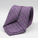 Cruciani &amp; Bella
100% Printed Silk

Self-Tipped
Fucsia, green and Grey Motif Tie&nbsp;
Handmade in Rome, Italy.

8 cm x 150 cm
#9296