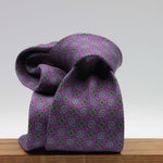 Cruciani &amp; Bella
100% Printed Silk

Self-Tipped
Fucsia, green and Grey Motif Tie&nbsp;
Handmade in Rome, Italy.

8 cm x 150 cm
#9296