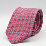 Cruciani &amp; Bella
100% Printed Silk

Self-Tipped
Red, Blue, Light Blue and White Motif Tie&nbsp;
Handmade in Rome, Italy.

8 cm x 150 cm
#9297