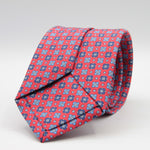 Cruciani &amp; Bella
100% Printed Silk

Self-Tipped
Red, Blue, Light Blue and White Motif Tie&nbsp;
Handmade in Rome, Italy.

8 cm x 150 cm
#9297