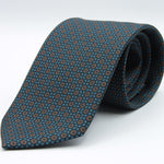 Cruciani & Bella - Silk - Small Printed Geometric Designs Blue, Brown and Light Blue #8910