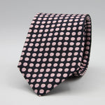 Cruciani &amp; Bella

100% Woven Jacquard silk
Tipped

Dark Blue and Pink "Winston's Spot" Tie
Handmade in Como, Italy
8 cm x 150 cm
#8801