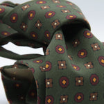 Cruciani &amp; Bella
Handmade in Italy
Unlined
Green, Brown, Rust and Orange
100% Madder Silk
8 X 150 Cm
#9067