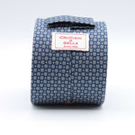 Cruciani &amp; Bella
100% Printed Silk

Self-Tipped
Blue, Grey and White Motif Tie&nbsp;
Handmade in Rome, Italy.

8 cm x 150 cm
#9284