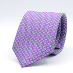 Cruciani &amp; Bella
100% Printed Silk

Self-Tipped
Violet, Off-White, Green and Light Blue Motif Tie&nbsp;
Handmade in Rome, Italy.

8 cm x 150 cm
#9285