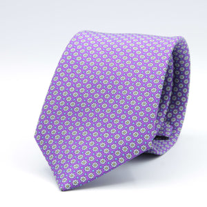 Cruciani &amp; Bella
100% Printed Silk

Self-Tipped
Violet, Off-White, Green and Light Blue Motif Tie&nbsp;
Handmade in Rome, Italy.

8 cm x 150 cm
#9285
