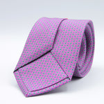 Cruciani &amp; Bella
100% Printed Silk

Self-Tipped
Fucsia, Light Grey, Light Blue and Blue Motif Tie&nbsp;
Handmade in Rome, Italy.

8 cm x 150 cm
#9287