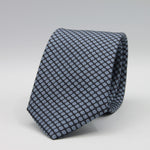Cruciani &amp; Bella
100% Printed Silk

Self-Tipped
Dark Blue and Grey Motif Tie&nbsp;
Handmade in Rome, Italy.

8 cm x 150 cm
#9290