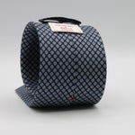 Cruciani &amp; Bella
100% Printed Silk

Self-Tipped
Dark Blue and Grey Motif Tie&nbsp;
Handmade in Rome, Italy.

8 cm x 150 cm
#9290