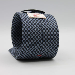 Cruciani &amp; Bella
100% Printed Silk

Self-Tipped
Dark Blue and Grey Motif Tie&nbsp;
Handmade in Rome, Italy.

8 cm x 150 cm
#9290