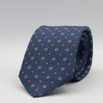 Cruciani &amp; Bella
100% Printed Silk

Self-Tipped
Blue, Red and Light Blue Motif Tie&nbsp;
Handmade in Rome, Italy.

8 cm x 150 cm
#9299