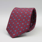 Cruciani &amp; Bella
100% Printed Silk

Self-Tipped
Red Wine, Blue, Light Blue and White Motif Tie&nbsp;
Handmade in Rome, Italy.

8 cm x 150 cm
#9300