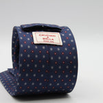 Cruciani &amp; Bella
100% Printed Silk

Self-Tipped
Blue, red, Grey and White Motif Tie&nbsp;
Handmade in Rome, Italy.

8 cm x 150 cm
#9301