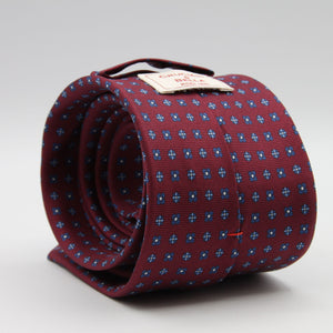 Cruciani &amp; Bella
100% Printed Silk

Self-Tipped
Red Wine, Blue, Light Blue and White Motif Tie&nbsp;
Handmade in Rome, Italy.

8 cm x 150 cm
#9304