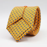 Cruciani &amp; Bella
100% Printed Silk

Self-Tipped
Light Orange, Royal Blue and Light Blue Motif Tie
Handmade in Rome, Italy.
8 cm x 150 cm
#9432