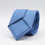 Cruciani &amp; Bella
100% Silk
Printed
Self-Tipped
Blue and Light Blue Motif Tie
Handmade in Rome, Italy.
8 cm x 150 cm
#9434