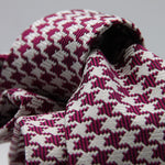 Cruciani &amp; Bella

100% Woven Jacquard silk
Tipped

Fuchsia Houndstooth Tie
Handmade in Como, Italy
8 cm x 150 cm
#7723