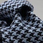 Cruciani &amp; Bella

100% Woven Jacquard silk
Tipped

Blue Navy and Baby Blue Pied de Poule &nbsp;Motif Tie
Handmade in Como, Italy
8 cm x 150 cm
#8803
