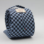 Cruciani &amp; Bella

100% Woven Jacquard silk
Tipped

Blue Navy and Baby Blue Pied de Poule &nbsp;Motif Tie
Handmade in Como, Italy
8 cm x 150 cm
#8803