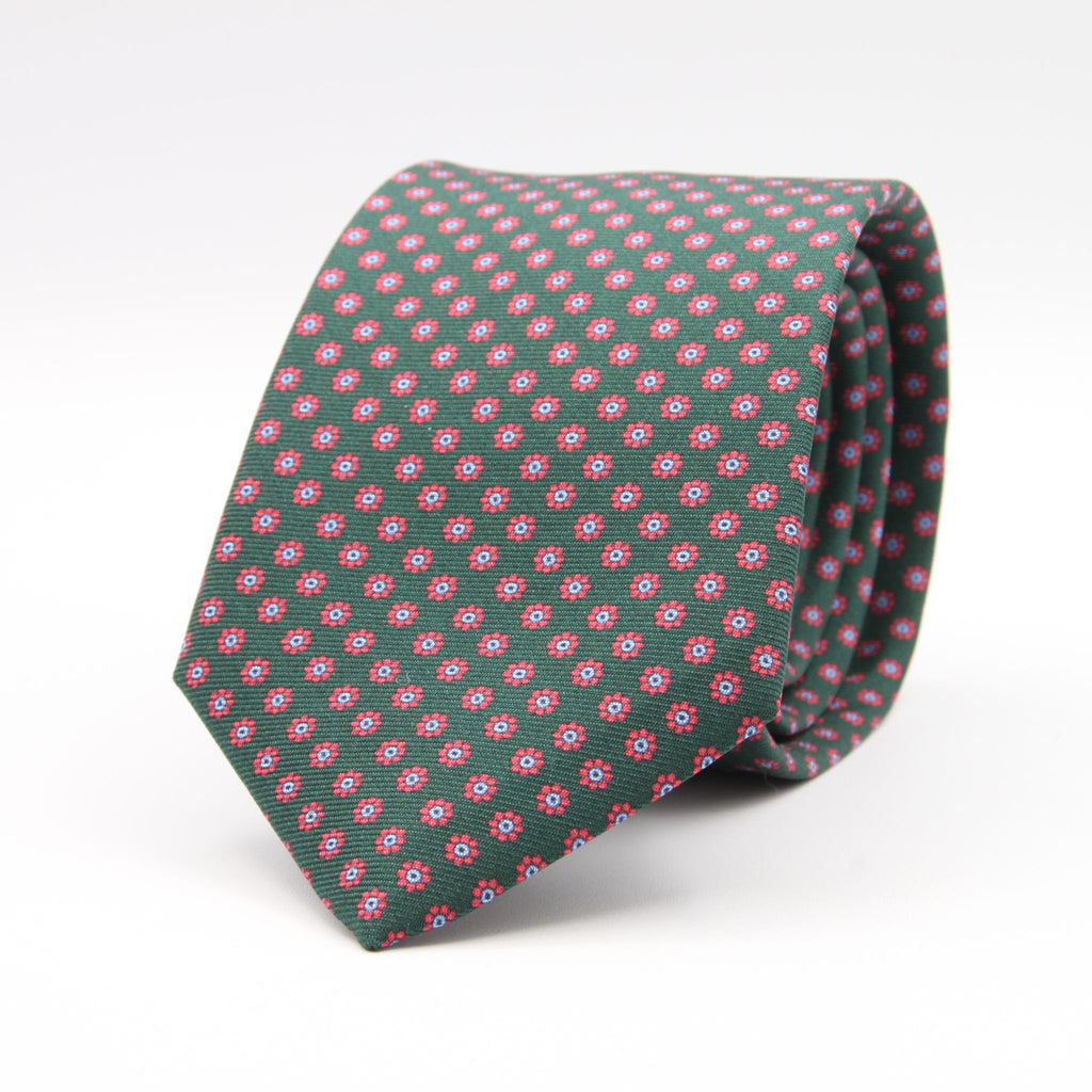 Cruciani &amp; Bella
100% Printed Silk

Self-Tipped
Green, Orange and Light Blue Motif Tie&nbsp;
Handmade in Rome, Italy.

8 cm x 150 cm
#9294