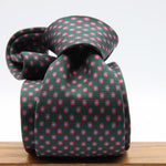 Cruciani &amp; Bella
100% Printed Silk

Self-Tipped
Green, Orange and Light Blue Motif Tie&nbsp;
Handmade in Rome, Italy.

8 cm x 150 cm
#9294