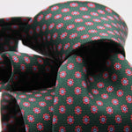 Cruciani &amp; Bella
100% Printed Silk

Self-Tipped
Green, Orange and Light Blue Motif Tie&nbsp;
Handmade in Rome, Italy.

8 cm x 150 cm
#9294