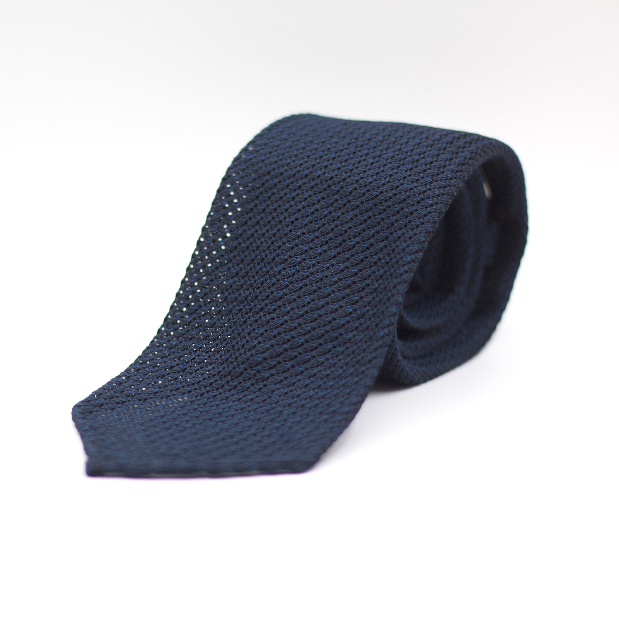 Cruciani & Bella - Silk Grenadine  - Garza grossa - Unlined - Dark Blue Tie