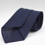 Cruciani & Bella Hardy Minnis Fresco III, 2 Ply 100% Wool, 280 gr Made in Uk, Huddersfield Unlined Hand rolled blades Dark Blue Unlined tie Handmade in Italy 8 cm x 150 cm