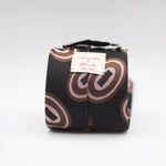 Cruciani & Bella 100% Silk Jacquard  Tipped Dark Brown, Pink and Brown motif tie Handmade in Italy 8 cm x 150 cm