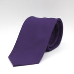 Cruciani & Bella 100% Tasmania  Wool Unlined Hand rolled blades Dark Purple Unlined Tie Handmade in Italy 8 cm x 150 cm