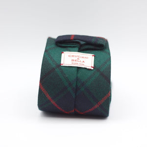 Cruciani & Bella 100% Italian Woven Wool Tartan Unlined Hand rolled blades Davidson Modern Tartan Tie Handmade in Italy 8 cm x 150 cm