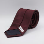 Drake's for Cruciani e Bella 100%&nbsp; Woven Jacquard Silk Tipped Red Wine Plain Tie Handmade in London, England