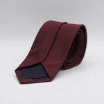 Drake's for Cruciani e Bella 100%&nbsp; Woven Satin Silk Tipped Red Wine Twill Tie Handmade in London, England 7 cm x 148 cm