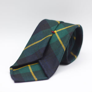 Cruciani & Bella 100% Italian Woven Wool Tartan Unlined Hand rolled blades Gordon Modern Tartan Tie Handmade in Italy 8 cm x 150 cm