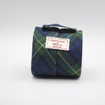 Cruciani &amp; Bella 100% Woven Jacquard Silk Self Tipped Green, Blue and &nbsp;Yellow Tartan Tie Handmade in Italy 8 cm x 150 cm #8756