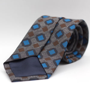 Grey, Brown Light Blue and Navy Tie