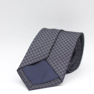 Holliday & Brown for Cruciani & Bella 100% Woven Jacquard Silk Tipped Grey and Black Houndstooth motif tie Handmade in Italy 8 cm x 150 cm