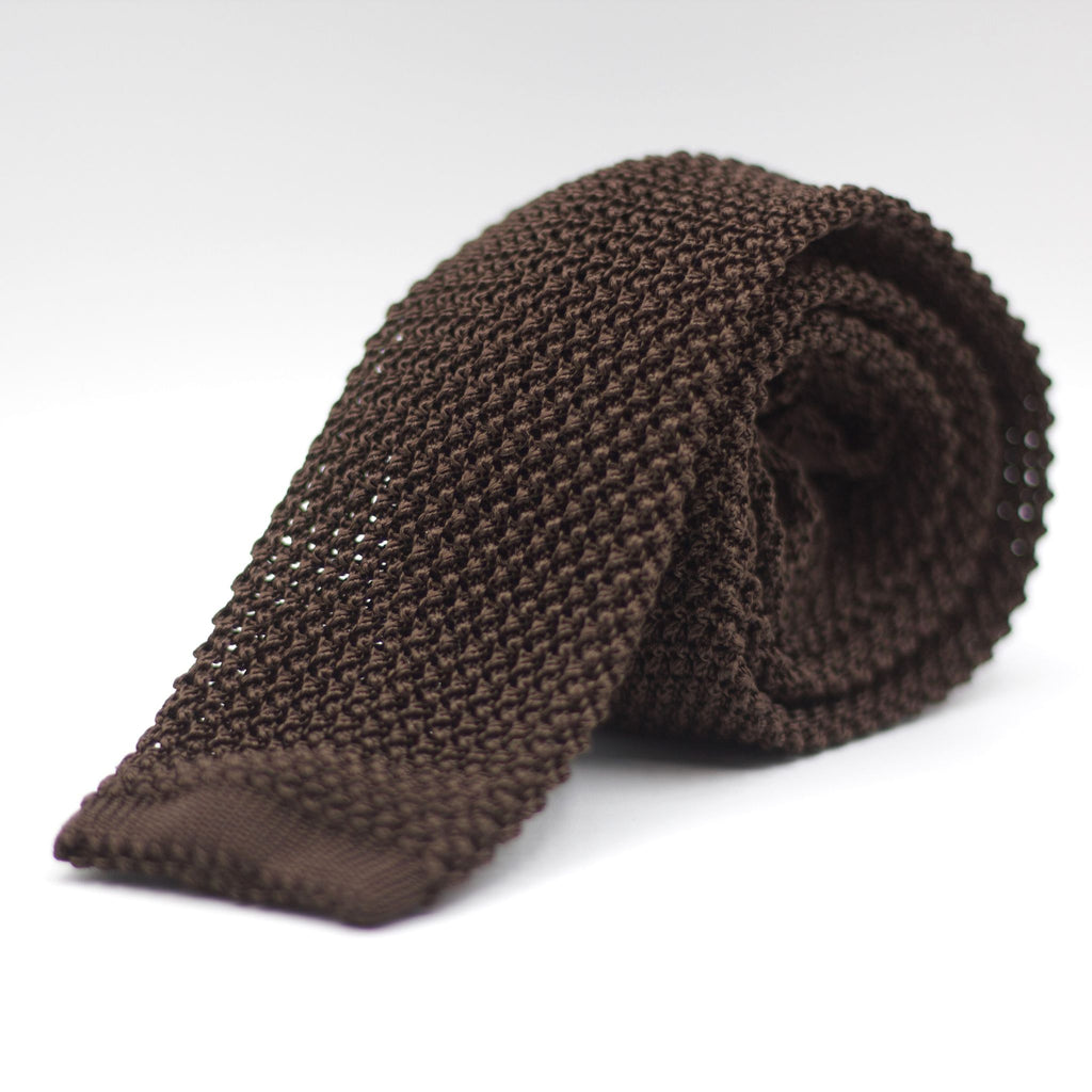 Holliday & Brown - Knitted Silk - Brown tie #8581