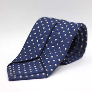 Holliday & Brown - Printed Silk - Blue, Off White Motif Tie